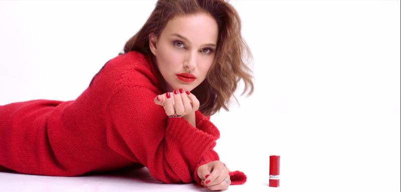 natalie portman red lipstick