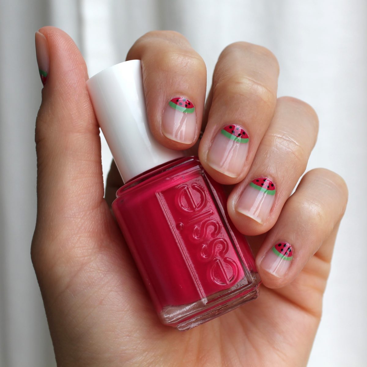 Editorial manicurist Alicia Torello creates Watermelon Nail Art for