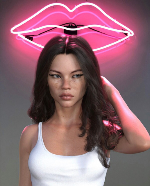 Daisy Paige 100 computer generated female model, signs with Lipps LA