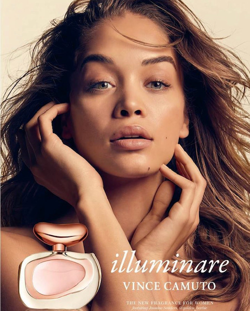 Jasmine Sanders stars in VINCE CAMUTO Illuminare Fragrance Campaign ...